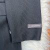 Dockers Polyester Rayon Men Blazer 44R Black Striped 2 Button One Vent