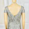 Tadashi Sohji Formal Dress 10 Ash Cold Shoulder Embroidered Lace Cold Shoulder