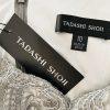 Tadashi Sohji Formal Dress 10 Ash Cold Shoulder Embroidered Lace Cold Shoulder