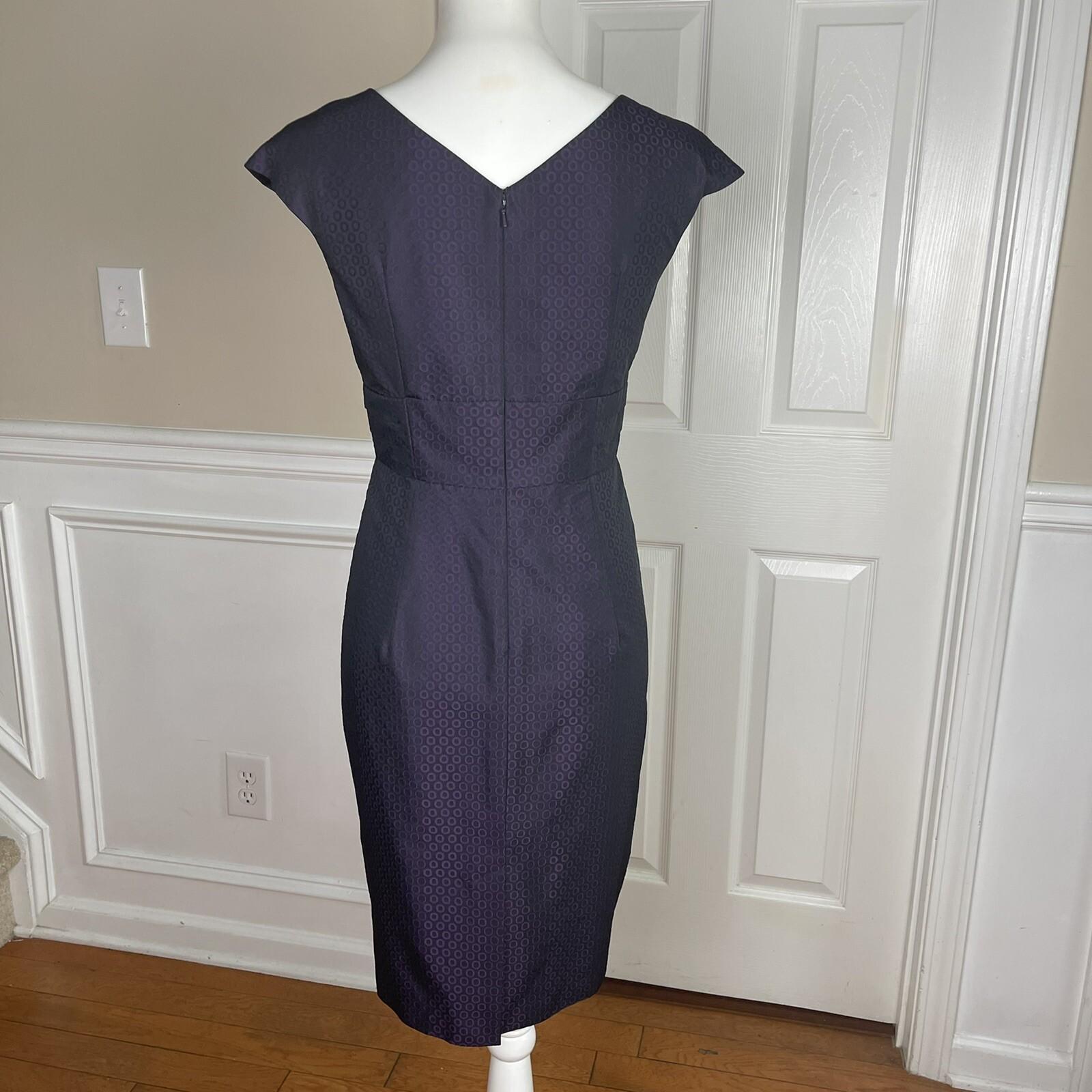 JAX Women Purple Black Sleeveless Polyester Lined Dress Size 4