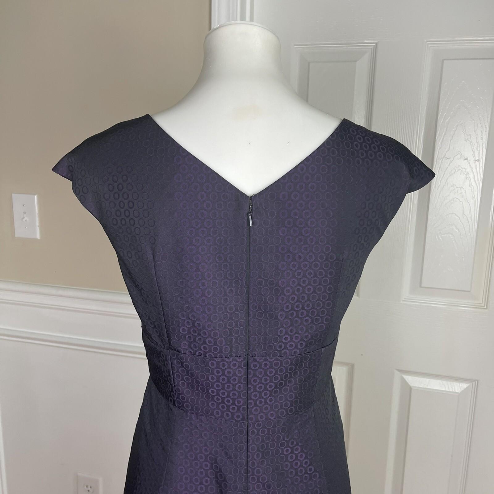 JAX Women Purple Black Sleeveless Polyester Lined Dress Size 4