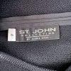 St. John Collection Knit Midi Dress Size 4 Black Sheath Long Sleeves Back Zip
