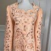 NIGHT STUDIO NY 2PC Coral Beaded Polyester Embroidered Collarless Skirt Size 22