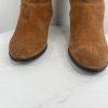 Michael Kors Tan Suede Leather Block Heel Tall Boots 9.5M Western Casual Cowgirl