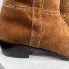 Michael Kors Tan Suede Leather Block Heel Tall Boots 9.5M Western Casual Cowgirl