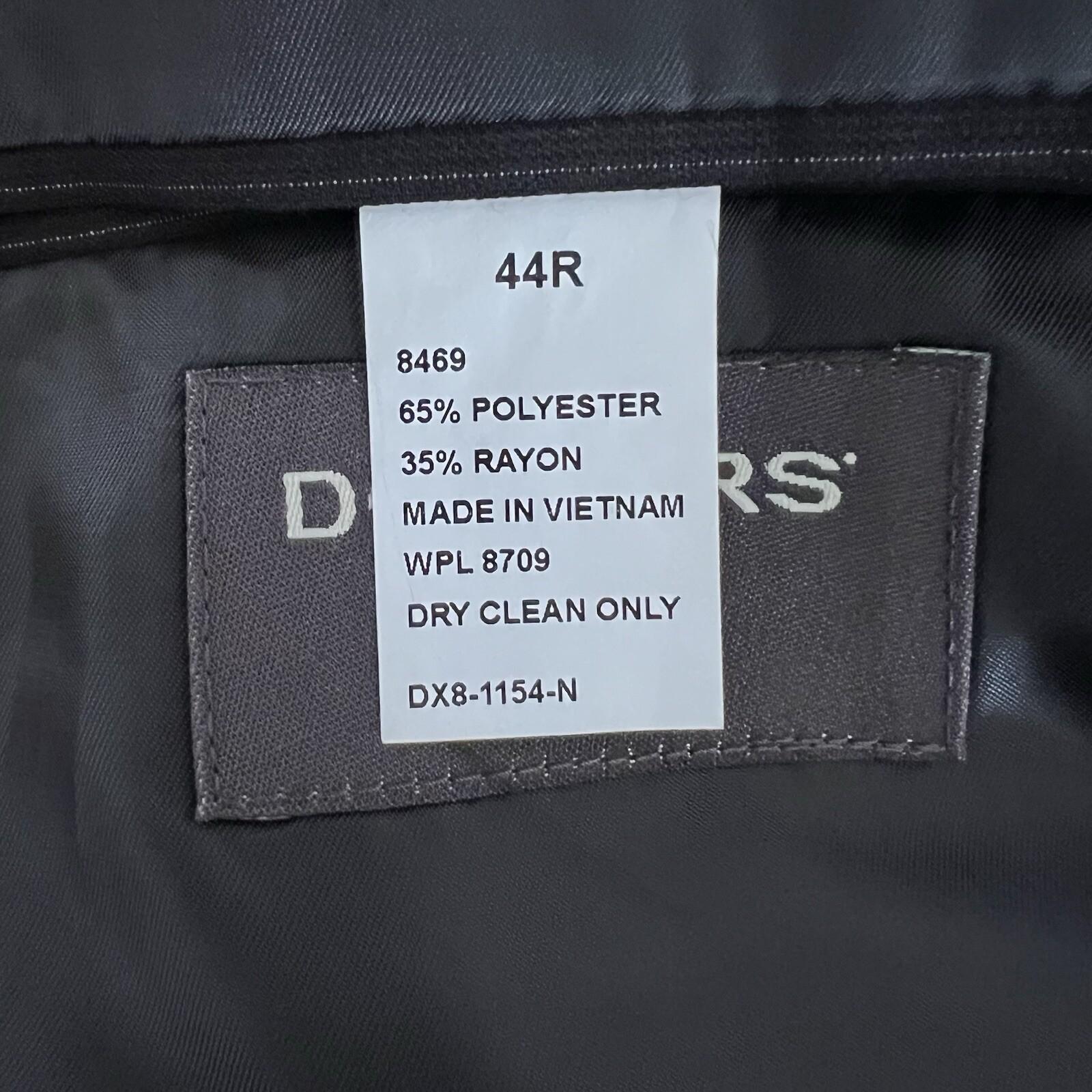Dockers Polyester Rayon Men Blazer 44R Black Striped 2 Button One Vent
