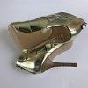 JAY ADONI Viviana Women Beautiful Gold Leather Caged Heels Booties Size 7 M