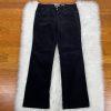 LIZ CLAIBORNE Women Black Corduroy Straight Leg Pant Size 12