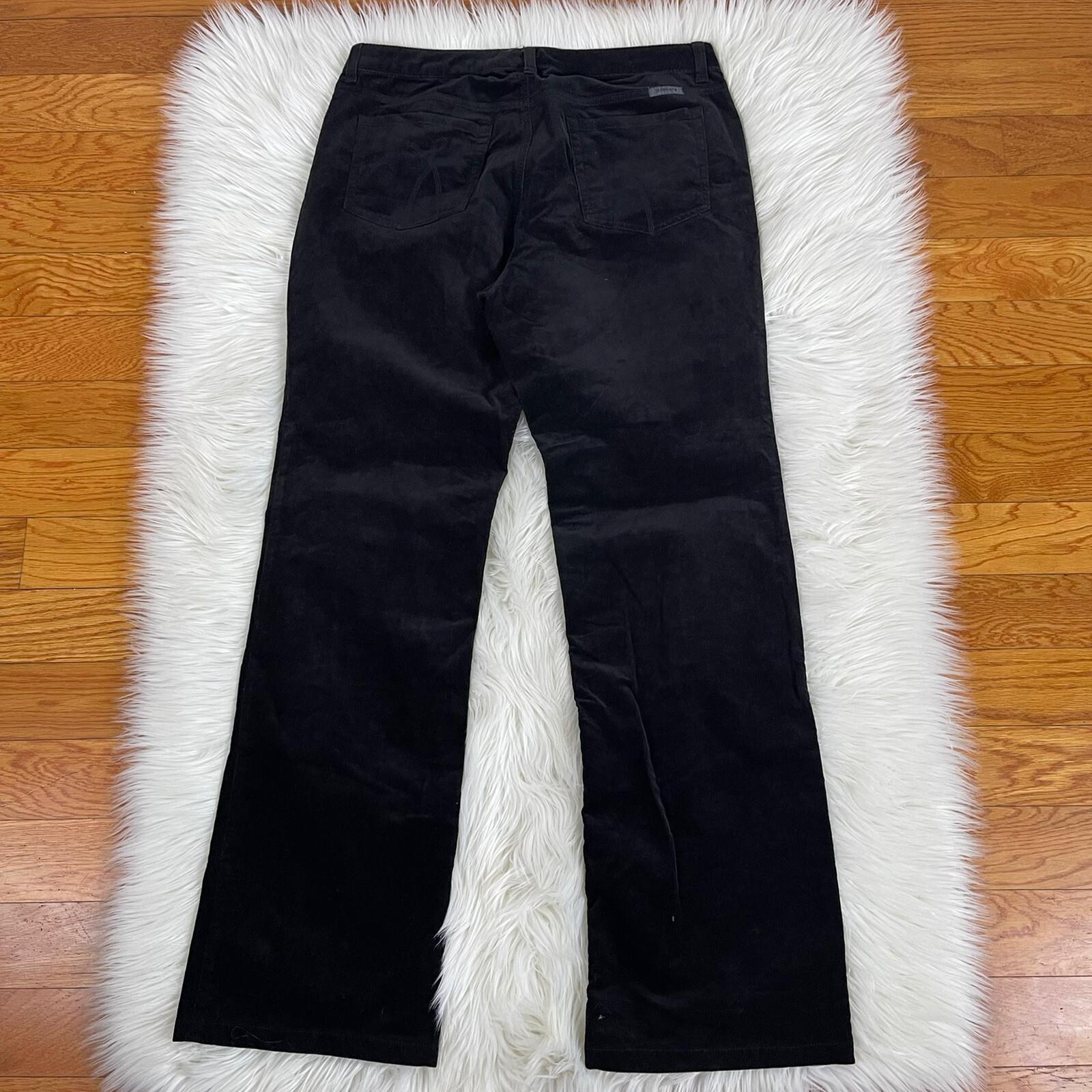 LIZ CLAIBORNE Women Black Corduroy Straight Leg Pant Size 12