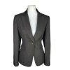 TAHARI Women Brown Cotton Polyester lined Single Breasted Blazer Size 8
