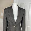 TAHARI Women Brown Cotton Polyester lined Single Breasted Blazer Size 8