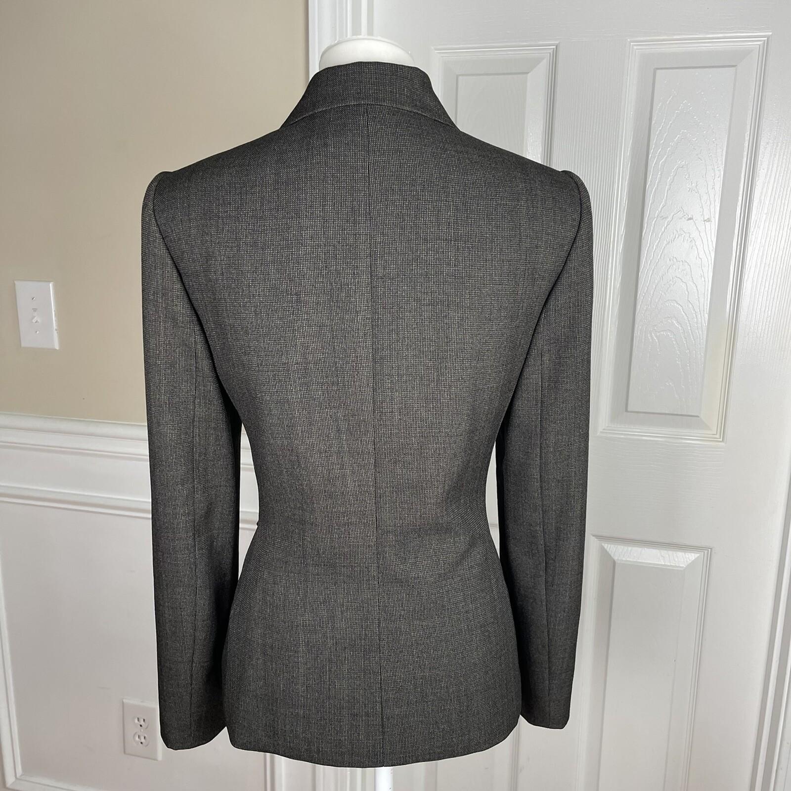 TAHARI Women Brown Cotton Polyester lined Single Breasted Blazer Size 8