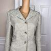 LE SUIT 2PC Light Gray Polyester Lined Shawl Collar Cocktail Skirt Suit Size 8