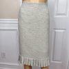 LE SUIT 2PC Light Gray Polyester Lined Shawl Collar Cocktail Skirt Suit Size 8