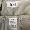 LE SUIT 2PC Light Gray Polyester Lined Shawl Collar Cocktail Skirt Suit Size 8