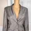 KASPER Women 2PC Gray Polyester Rayon Lined Career Cocktail Pant Suit Size 10P