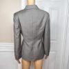 KASPER Women 2PC Gray Polyester Rayon Lined Career Cocktail Pant Suit Size 10P