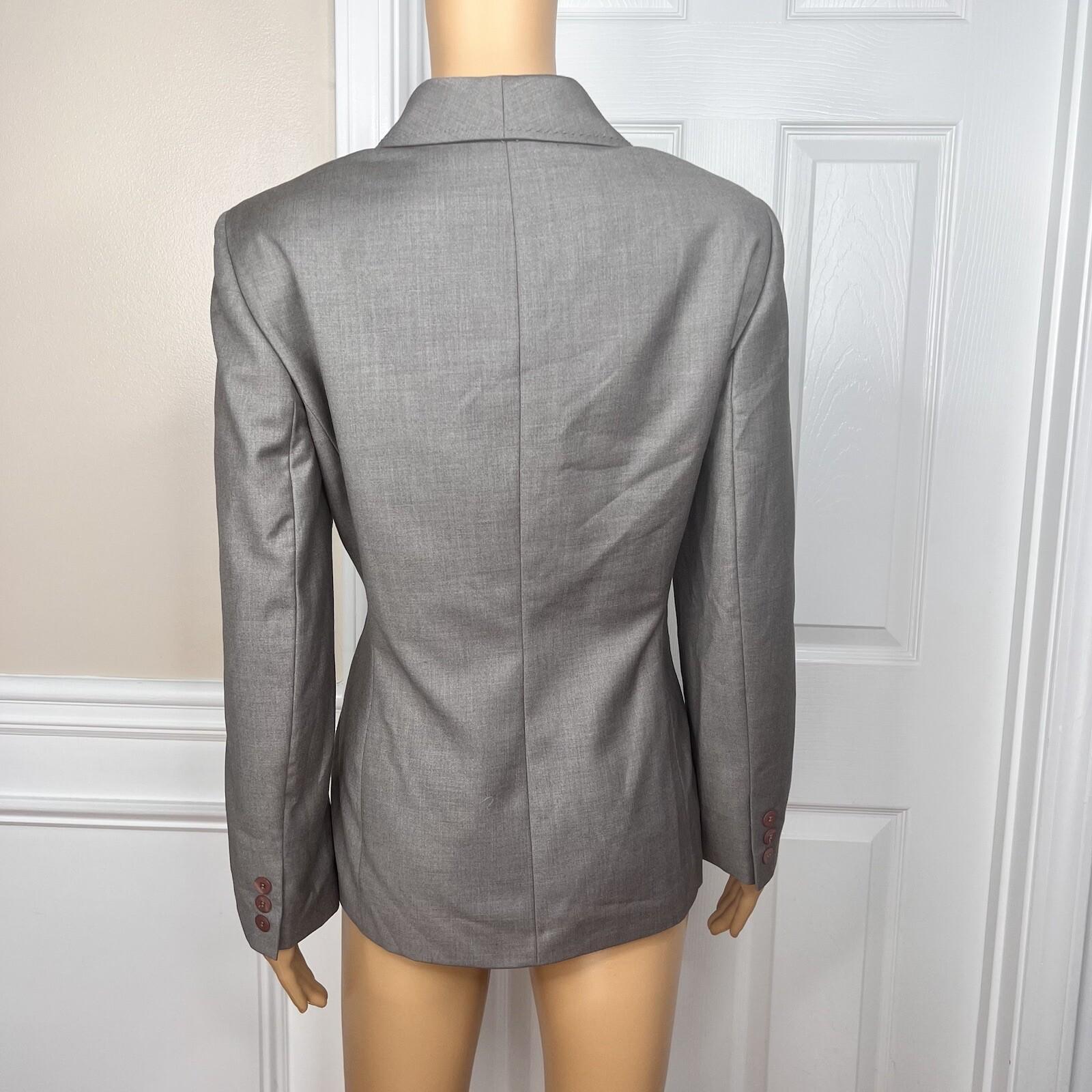 KASPER Women 2PC Gray Polyester Rayon Lined Career Cocktail Pant Suit Size 10P