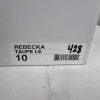 STEVE MADDEN Rebecka Lace Up Taupe Leather Peep Toes Shoes Booties Size 10
