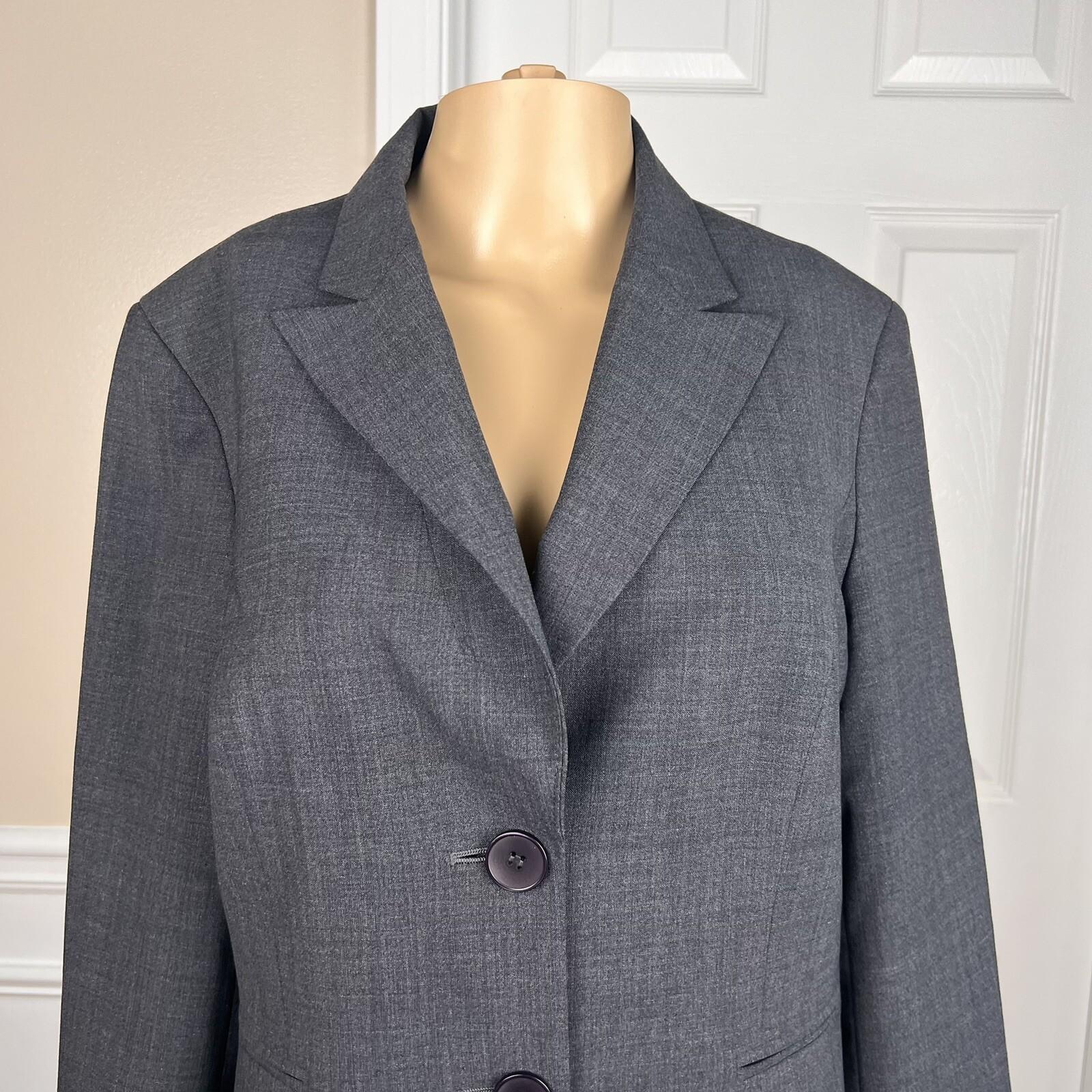 JONES New York 2PC Charcoal Gray Wool Blend Mismatch Pant (Sz 10) Suit (Sz 12)