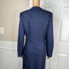 Diana Polyester Skirt Suit Size 10 Navy Blue White Lined Beaded Collarless New