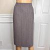 10-4330.jpg LE SUIT 2PC Wash Purple Striped Polyester Lined Peak Collar Skirt Suit Size 8