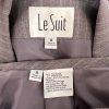 10-4335.jpg LE SUIT 2PC Wash Purple Striped Polyester Lined Peak Collar Skirt Suit Size 8