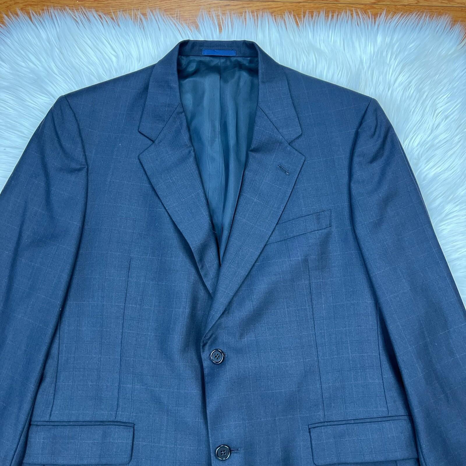 Cremieux Loro Piana Wool Blazer Men 43R Black Striped Lined