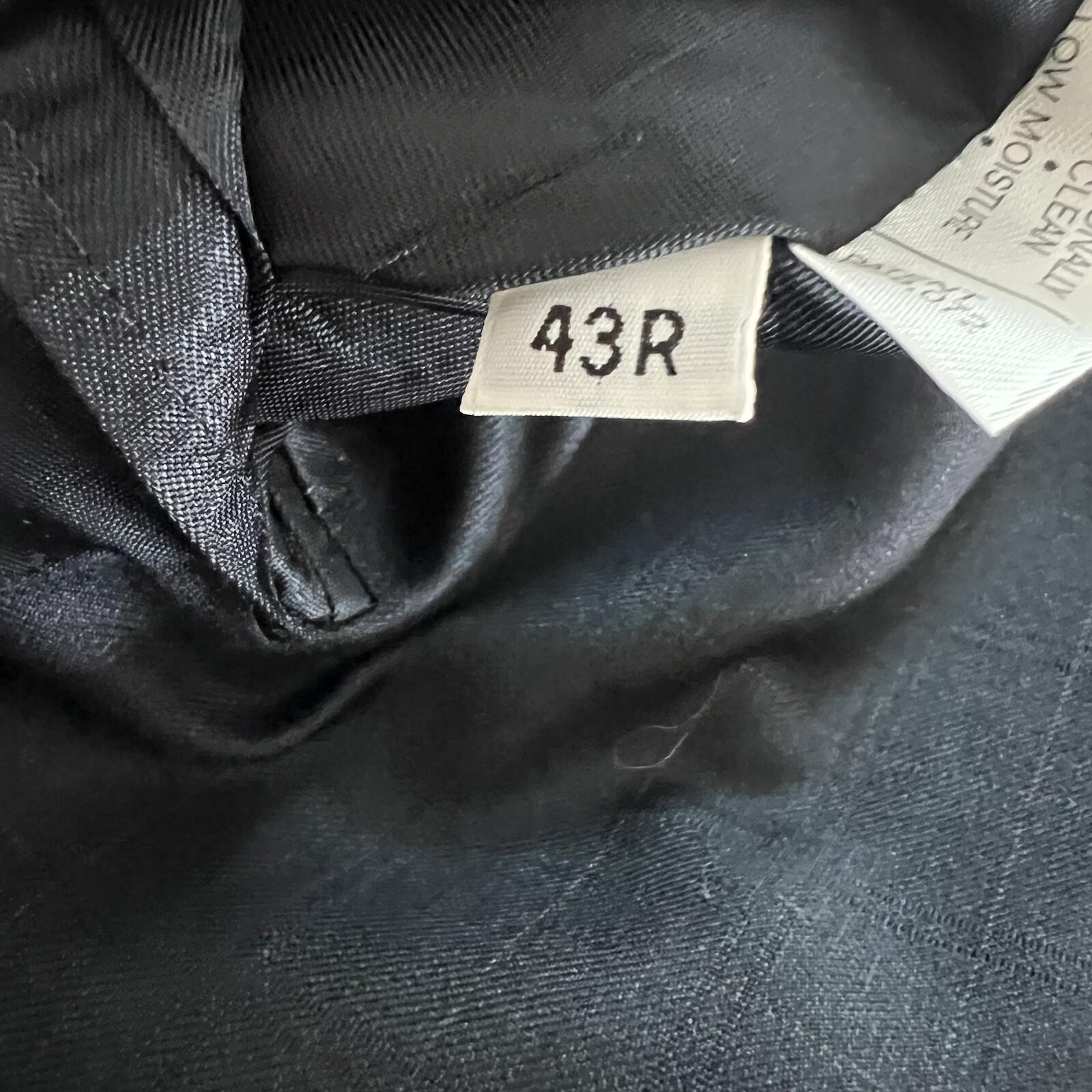 Cremieux Loro Piana Wool Blazer Men 43R Black Striped Lined