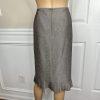 Le Suit Women Polyester Skirt Suit Size 14 Light Brown Notch Collar Pleated 2PC