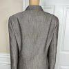 Le Suit Women Polyester Skirt Suit Size 14 Light Brown Notch Collar Pleated 2PC