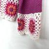 Joseph A Cotton Size XXL  Pink Crocheted Hem Boat Neck Waffle Knit Sweater