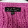 Joseph A Cotton Size XXL  Pink Crocheted Hem Boat Neck Waffle Knit Sweater