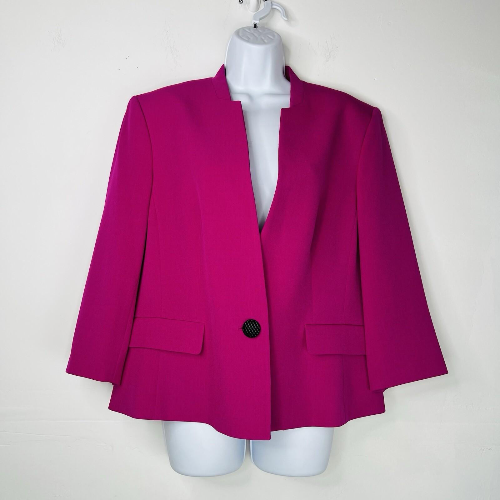 Kasper Women Polyester Skirt XL Suit 16 Pink Multi Gothic Metallic Flare 2PC