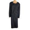 10-4372.jpg ISABELLA Women Ash Polyester Skirt Suit Size 20W Lined Collarless Ruffle 2PC