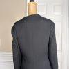 10-4382.jpg ISABELLA Women Ash Polyester Skirt Suit Size 20W Lined Collarless Ruffle 2PC