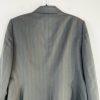 10-4394.jpg Tahari ASL Polyester Viscose Pant Suit 14P Dark Gray Peak Striped Collar 2PC New