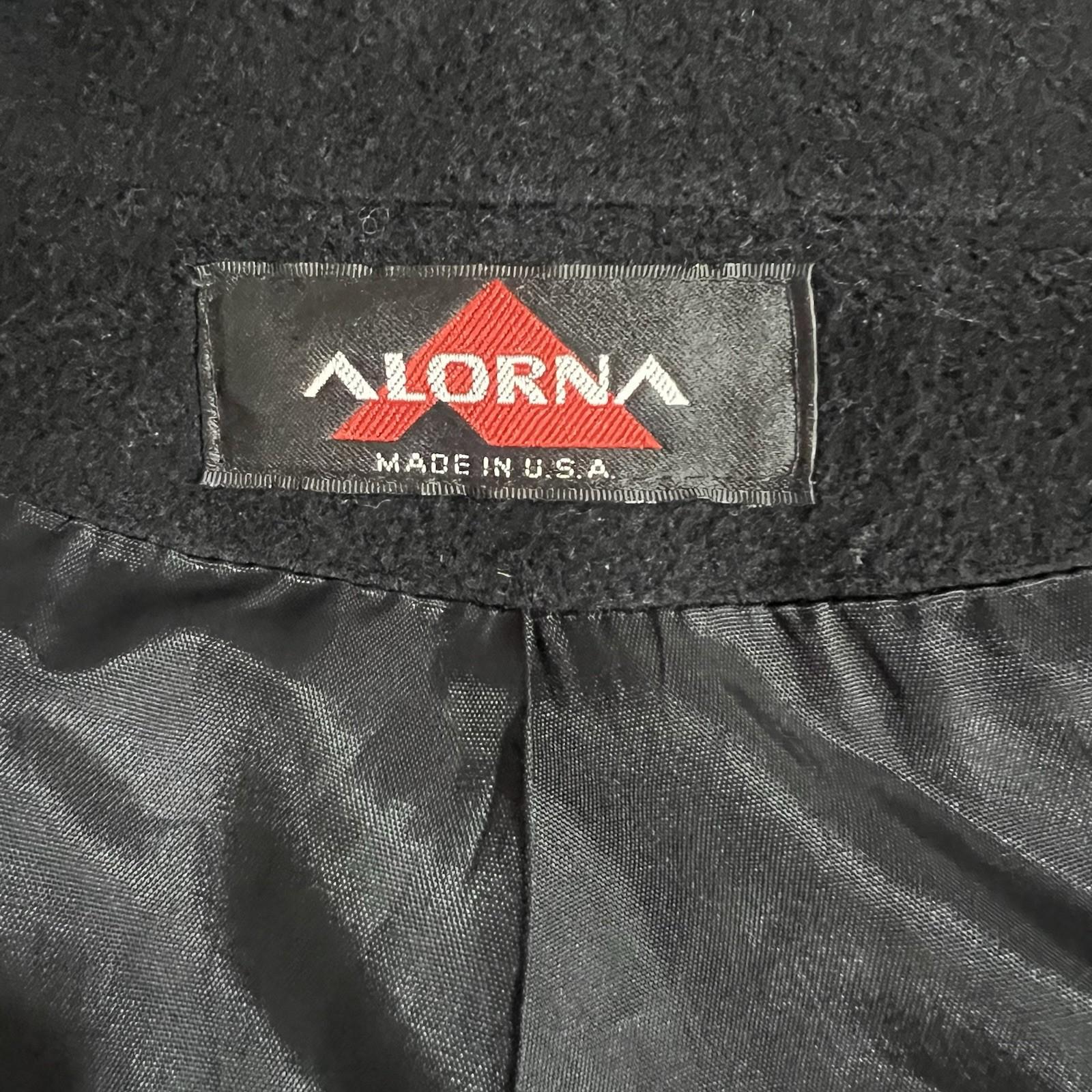 Vintage 1980s Alorna Black  Wool Cape Maxi Length Cloak One Size Mob Wife