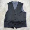 Vitali Men 3PC Suit 38R Pants 32x30 Vest Charcoal Sheen Soft Fabric Unhemmed
