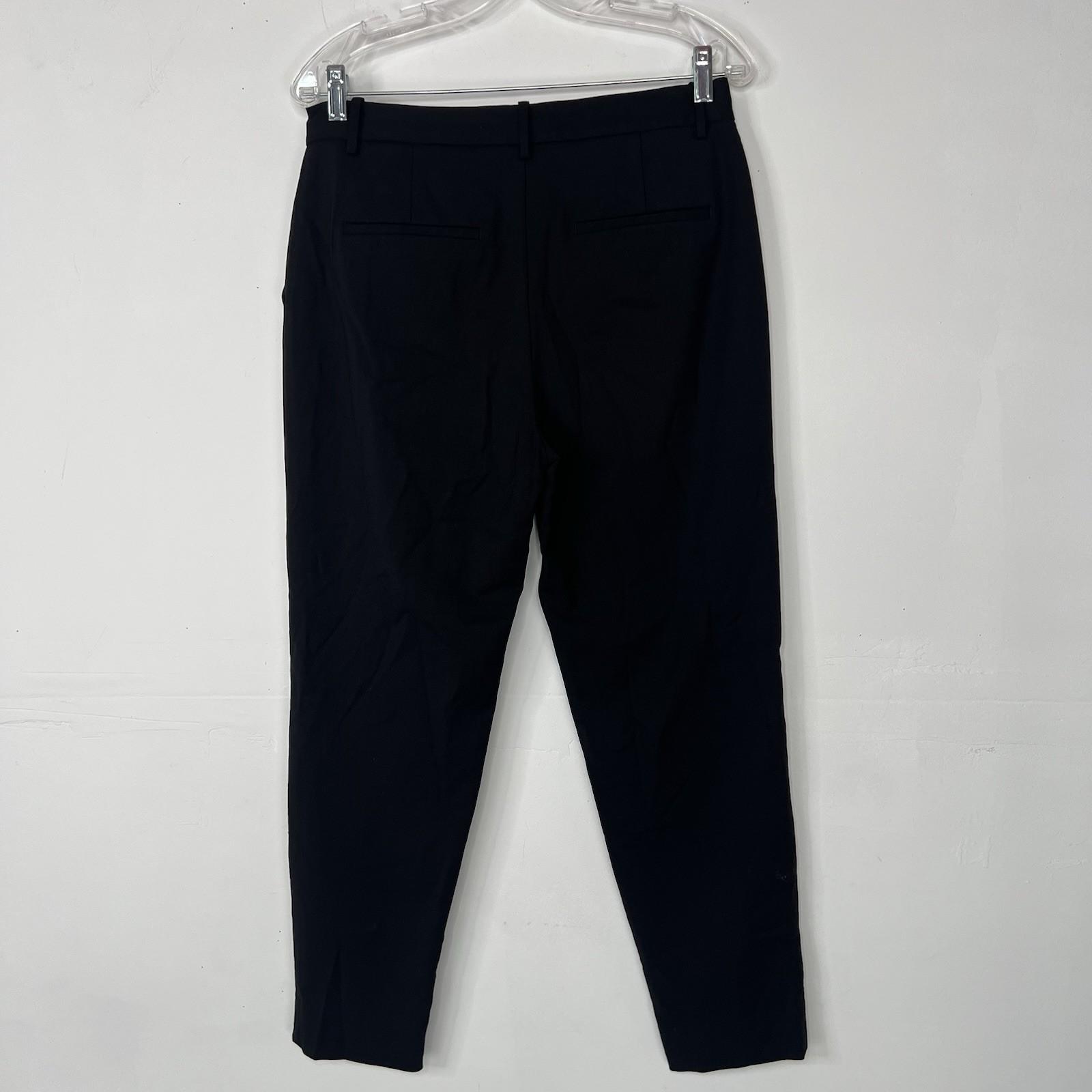 MM. Lafleur Wool Stretch Women Ankle Pants Size 6 Black Slim Preppy Business