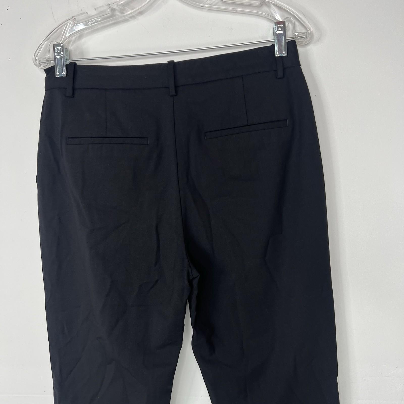 MM. Lafleur Wool Stretch Women Ankle Pants Size 6 Black Slim Preppy Business