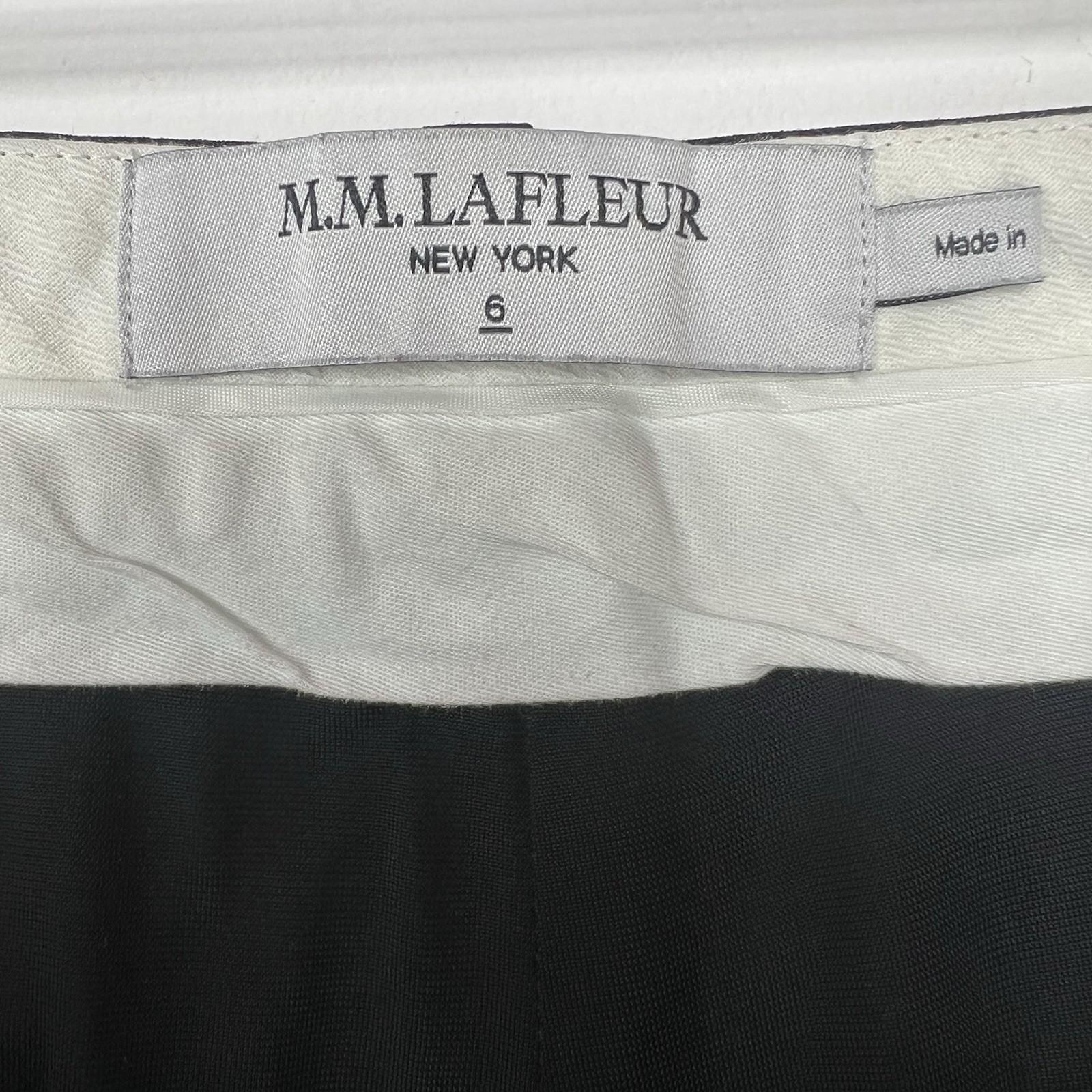MM. Lafleur Wool Stretch Women Ankle Pants Size 6 Black Slim Preppy Business