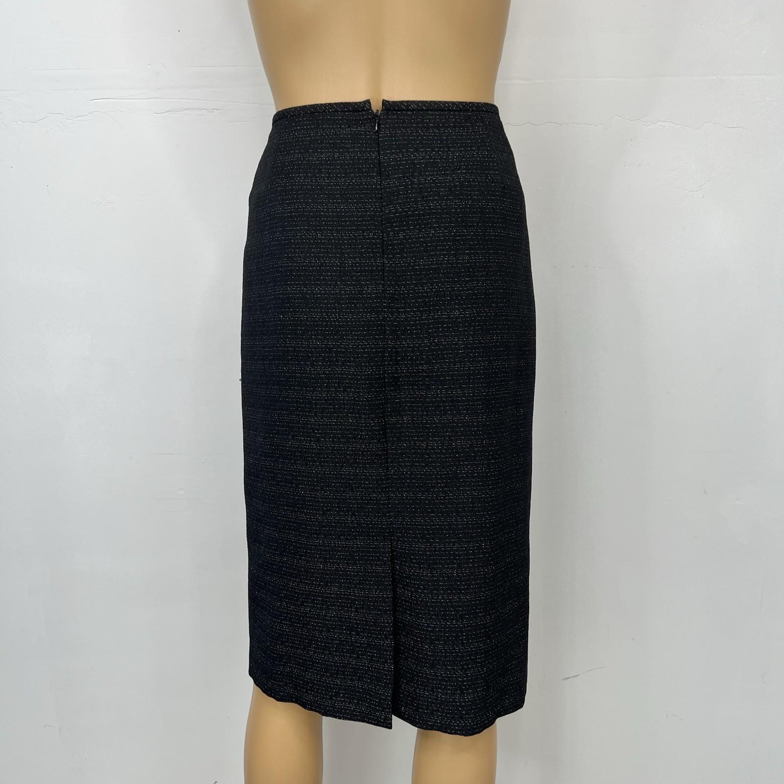 Le Suit Women Polyester Skirt Suit Size 18 Black White Notch Collar Business 2PC