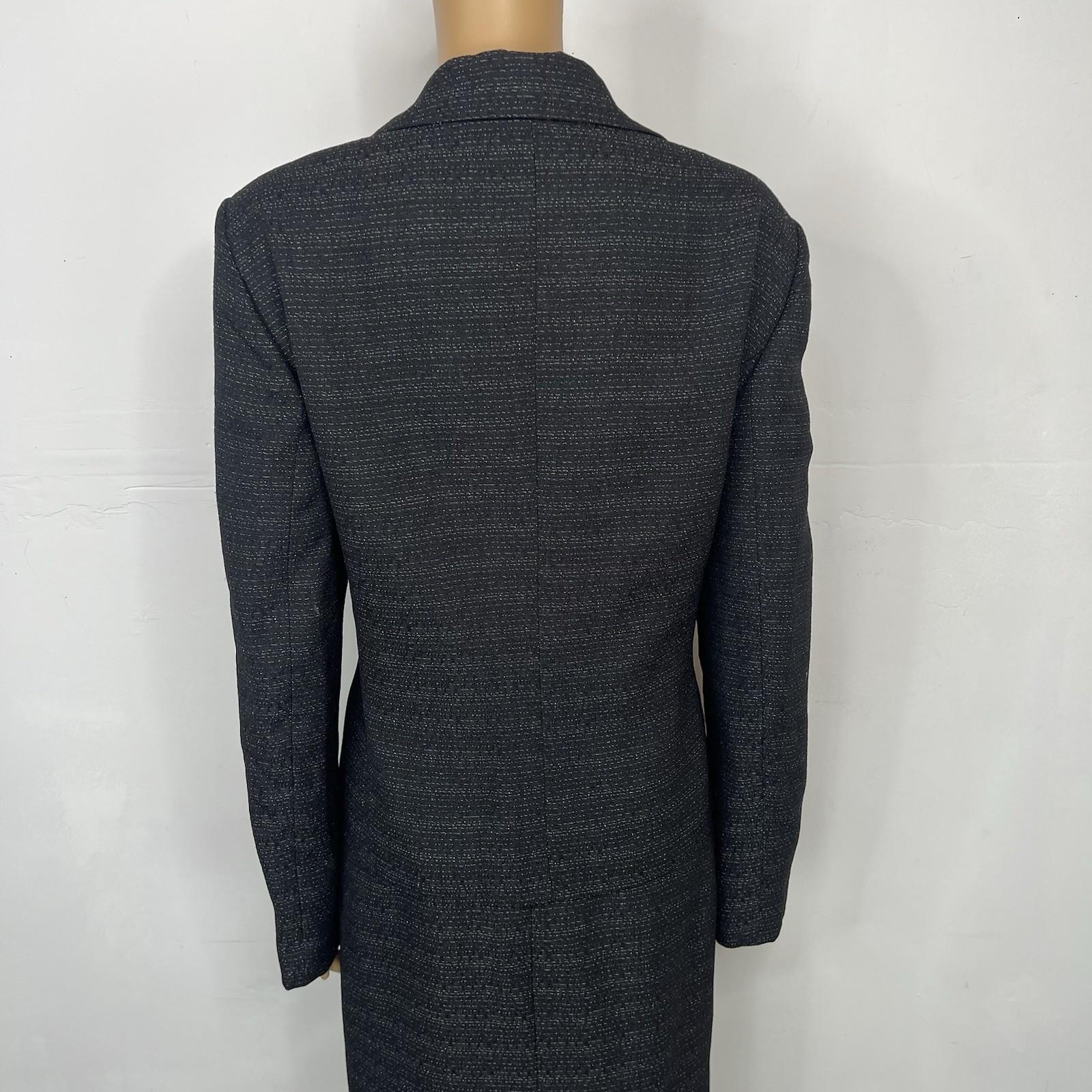 Le Suit Women Polyester Skirt Suit Size 18 Black White Notch Collar Business 2PC