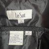 Le Suit Women Polyester Skirt Suit Size 18 Black White Notch Collar Business 2PC
