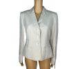 Calvin Klein Women Linen Rayon Blazer Size 8 Beige Lined Notch Collar New