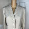 Calvin Klein Women Linen Rayon Blazer Size 8 Beige Lined Notch Collar New