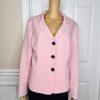 Le Suit Polyester Skirt Suit Size 18 Black Pink Notch Collar Flared Lined New
