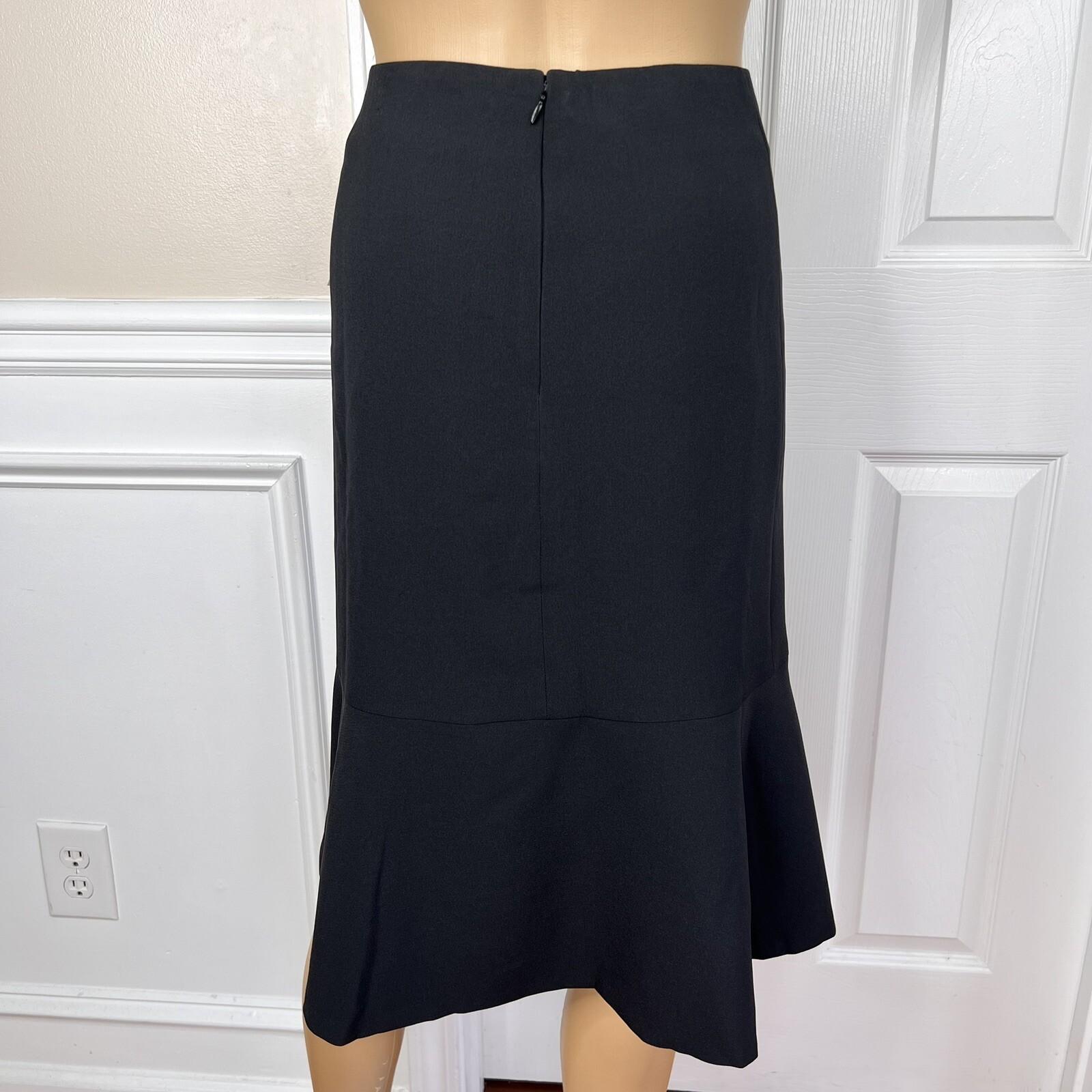 Le Suit Polyester Skirt Suit Size 18 Black Pink Notch Collar Flared Lined New