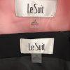 Le Suit Polyester Skirt Suit Size 18 Black Pink Notch Collar Flared Lined New